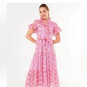 Floral Pink Midi Dress